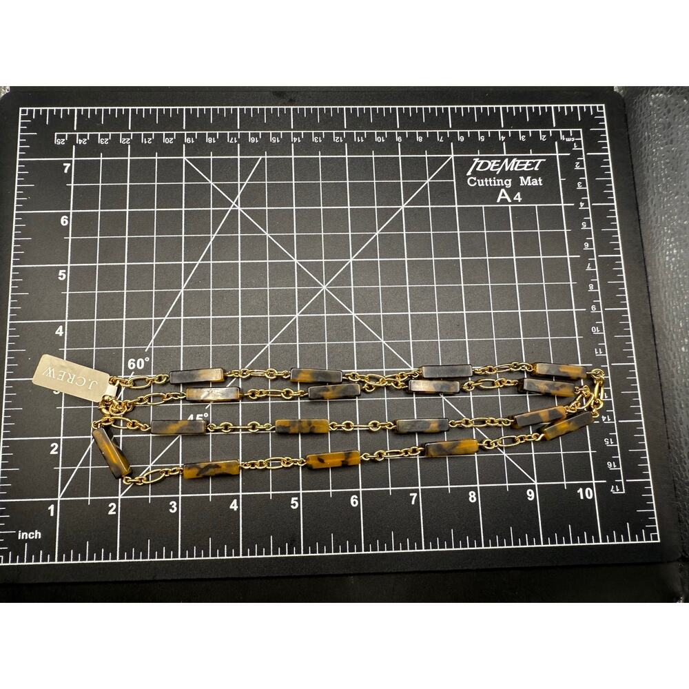 J Crew Retired Gold Tone and Faux Tortoise Chain Necklace - Picture 4 of 4